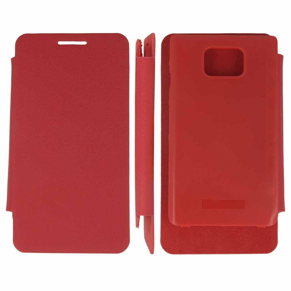 Telef Acc Funda Flip Case Samsung S2 I9100 Rojo